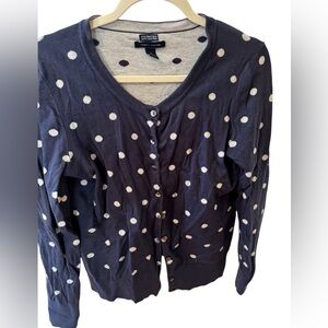 Navy Tommy Hilfiger Polka Dotted Cardi